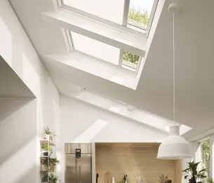 VELUX lichtdoorlatend handbediend gordijn met zijgeleiding (RFL)