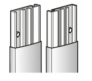 Verlengde muurstrips 70cm zwart structuur