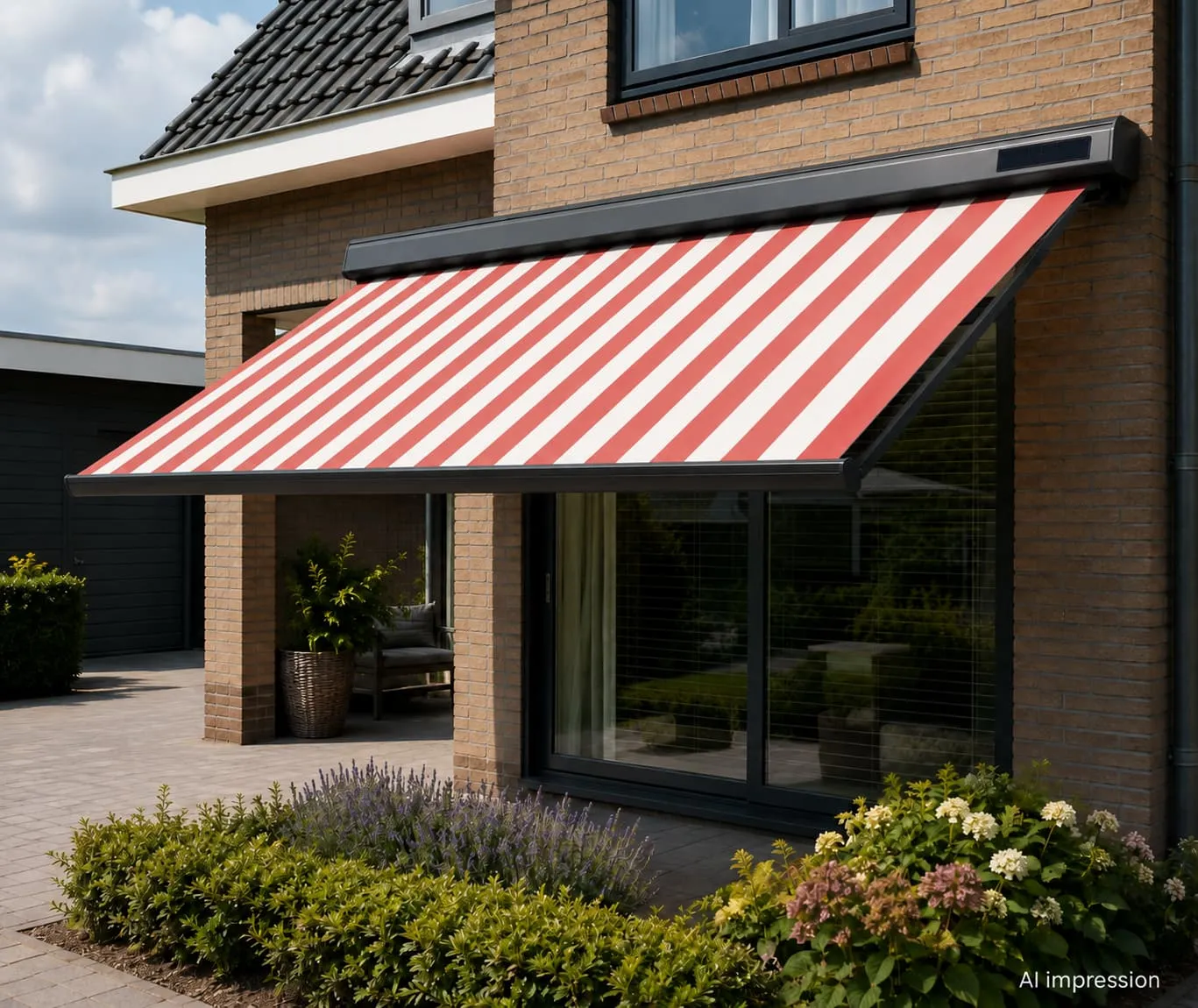 Werkt een solar knikarmscherm ook als de zon niet schijnt?