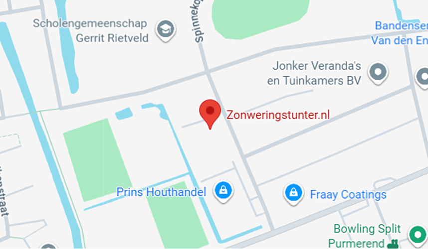 Kaart met locatie van Zonweringstunter.nl in Purmerend